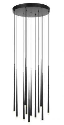 TRINA 12 LIGHT BLACK PENDANT